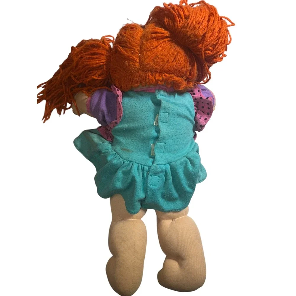 Vintage 1982 Cabbage Patch Kids Doll Coleco Orange Yarn Hair Blue Eyes‎ Outfit
